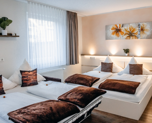 Ansicht Betten Familienzimmer